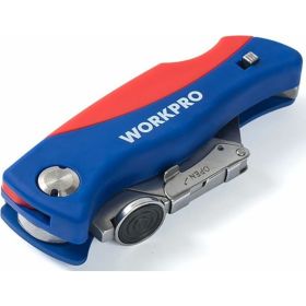 Складной быстросменный нож WORKPRO трапециевидные лезвия WP211006 (артикул 23306553) – фото 3