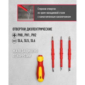 Набор диэлектрических инструментов ОНЛАЙТ oht-ind05-h12 12 шт. 90175 (артикул 25075815) – фото 8
