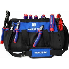 Сумка для инструмента WORKPRO 640D 510x260x290 мм, с широким горлом, на молнии, с пластиковым дном WP281026 (артикул 23424105) – фото 5