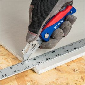 Складной быстросменный нож WORKPRO трапециевидные лезвия WP211006 (артикул 23306553) – фото 7