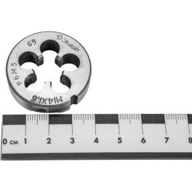 Круглая машинно-ручная плашка Зубр "ЭКСПЕРТ" М14 x 1.5 4-28023-14-1.5 (артикул 13916425) – фото 2
