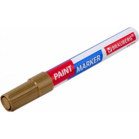 Лаковый маркер-краска BRAUBERG EXTRA paint marker 4 мм, золотой, улучшенная нитро-основа, 151981 (артикул 16729251) – фото 2