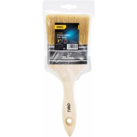Малярная кисть DELI dl509103 с деревянной ручкой, 75 мм 104532 (артикул 23753313) – фото 2