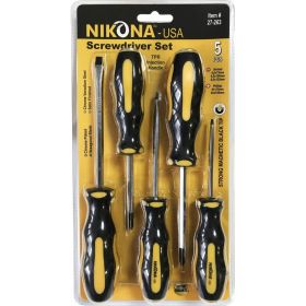 Набор отверток NIKONA из хромованадиевой стали, 5 предметов 27-263 (артикул 18625201) – фото 1