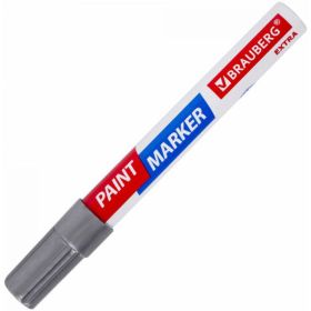 Лаковый маркер-краска BRAUBERG EXTRA paint marker 4 мм, серебряный, улучшенная нитро-основа, 151982 (артикул 16729716) – фото 2
