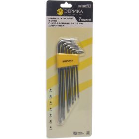 Набор ключей TORX Г-образных экстра длинных T10-T40 7 предметов ЭВРИКА ER-25107XLT (артикул 15992743) – фото 1