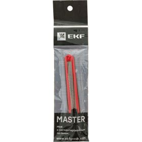 Нож с сегментированным лезвием EKF Master НСМ-10 9 мм ncm-10-ms (артикул 22867995) – фото 9