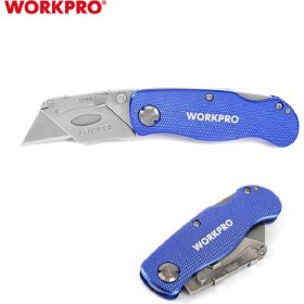 Алюминиевый складной нож общего назначения WORKPRO трапеция W011004 (артикул 25973885) – фото 4