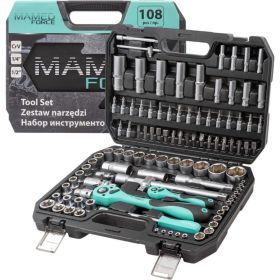 Набор инструментов profi 108пр. 1/4"",1/2""(6гр)(4-32мм) MAMEDFORCE MF-41082-5(54627) (артикул 28600214) – фото 1