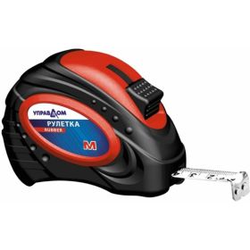 Рулетка Управдом ""RUBBER"" 10 м, 25 мм, с магнитным крючком 183421-10-25 4100002120 (артикул 22772715) – фото 1