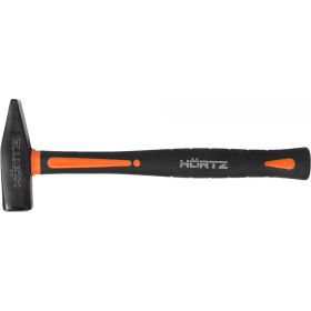 Слесарный молоток HORTZ 1.0 кг, квадратный боек, фибергласовая обрезиненная рукоятка 104352 (артикул 17713280) – фото 1