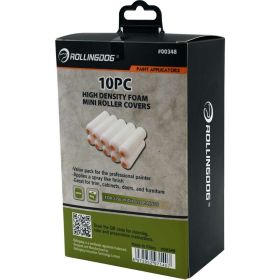 Малярный мини-валик Rollingdog Gloss-King из поролона высокой плотности, 100 мм, 10 шт, 00348 (артикул 21167842) – фото 2