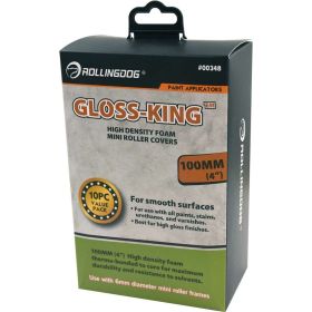 Малярный мини-валик Rollingdog Gloss-King из поролона высокой плотности, 100 мм, 10 шт, 00348 (артикул 21167842) – фото 3
