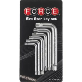 Набор Г-образных звездочек Т40-Т60 с отверстием 6 предметов FORCE 5063T (артикул 15897997) – фото 1
