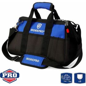 Сумка для инструмента WORKPRO 640D 420x230x270 мм, с широким горлом, на молнии, с пластиковым дном WP281007 (артикул 23424099) – фото 2