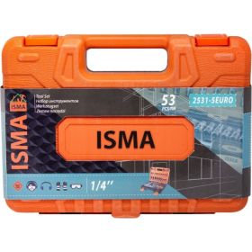Набор инструмента ISMA 1/4, 6-гран., 4-14 мм, головки глубокие 6-14 мм, 53 предмета ISMA-2531-5EURO(51108) (артикул 28600436) – фото 5