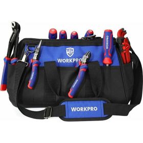 Сумка для инструмента WORKPRO 640D 420x230x270 мм, с широким горлом, на молнии, с пластиковым дном WP281007 (артикул 23424099) – фото 6