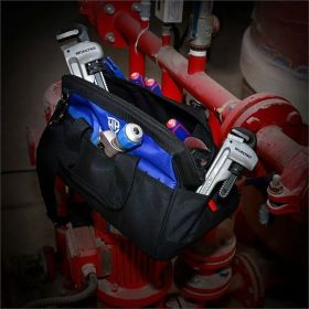 Сумка для инструмента WORKPRO 640D 420x230x270 мм, с широким горлом, на молнии, с пластиковым дном WP281007 (артикул 23424099) – фото 8