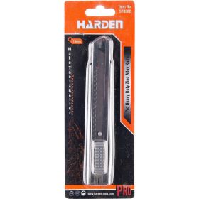 Нож HARDEN открытый Глосс, 18 мм, выдвижное лезвие, цельномет. корпус 570302 (артикул 16228803) – фото 4