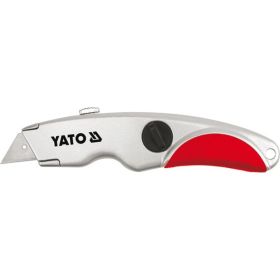 Нож YATO с выдвижным трапециевидным лезвием YT-7520 (артикул 19405782) – фото 1