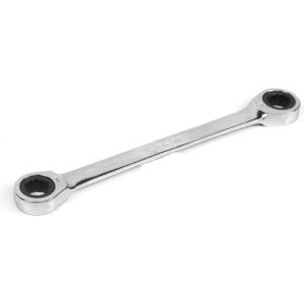 Двусторонний накидной ключ HORTZ 10х11 трещотка, хром HOR 118851 (артикул 16036906) – фото 1