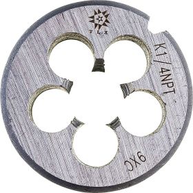 Плашка TLX коническая дюймовая К 1/4""NPT, 18 ниток/дюйм, dнар.38мм 9ХС 66550 (артикул 20323882) – фото 1