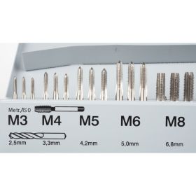 Набор ручных метчиков и плашек NORGAU M3-M20, 56 предметов 013904370 (артикул 16068094) – фото 10