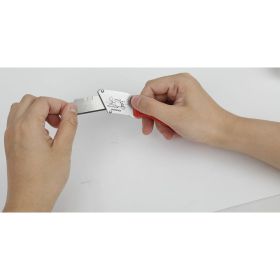Складной быстросменный нож WORKPRO пластиковый, трапециевидные лезвия WP211002 (артикул 23306715) – фото 2