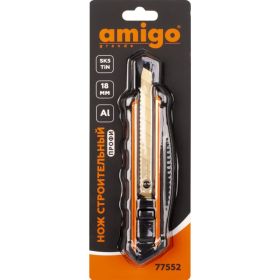 Строительный нож AMIGO 18 мм 77552 (артикул 21266062) – фото 3