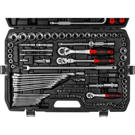 Набор инструментов STARTUL PRO Stuttgart 1/4"", 3/8"", 1/2"" 6 граней, 142 предмета PRO-142S (артикул 25660665) – фото 4