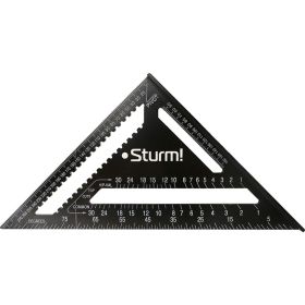 Угольник Sturm 300мм, алюминиевый сплав, чёрная оксидация, белая шкала, 2020-07-300 (артикул 18318547) – фото 1