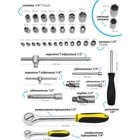 Тележка инструментальная с набором инструментов 253пр. WMC TOOLS WMC-253 (артикул 27098606) – фото 19