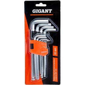 Набор шестигранных ключей с шаром 10 шт Gigant grf-123 (артикул 26750696) – фото 2