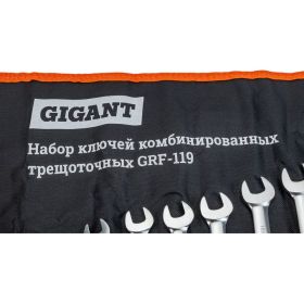 Набор комбинированных трещоточных ключей 14 шт Gigant grf-119 (артикул 26750708) – фото 5
