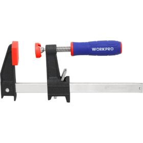 Быстрорегулируемая F-образная струбцина WORKPRO 600 мм WP232033 (артикул 25974083) – фото 6