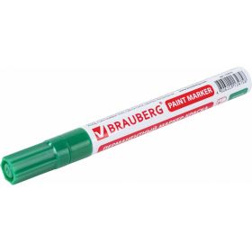 Лаковый маркер-краска 2-4 мм, зеленый, нитро-основа, алюминиевый корпус BRAUBERG 150879 (артикул 15867227) – фото 6
