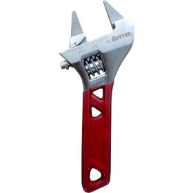 Разводной ключ RITTER Ultra Slim 200 мм, 8"" ультратонкие губки, укороченная рукоятка, сталь CR-V, хром HT572200 (артикул 16868221) – фото 1