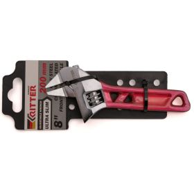 Разводной ключ RITTER Ultra Slim 200 мм, 8"" ультратонкие губки, укороченная рукоятка, сталь CR-V, хром HT572200 (артикул 16868221) – фото 2