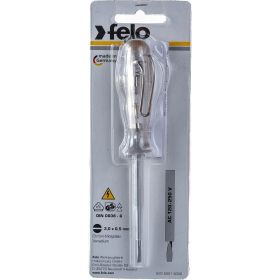 Отвертка тестер напряжения Felo 3,0х0,8х70 Felo 36140001 (артикул 15870902) – фото 2