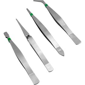 Набор нержавеющих пинцетов vertextools 4 предмета 0032-4 (артикул 26900372) – фото 2
