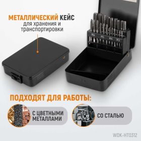 Набор комплектных метчиков WIEDERKRAFT М3-М12, 21 предмет WDK-HT0312 (артикул 20789079) – фото 4