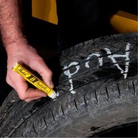 Маркер-краска Markal B Paintstik 1/2 Hex, твердый, белый 80250 (артикул 16825513) – фото 2
