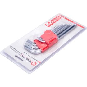 Набор Г-образных шестигранных ключей INTERTOOL 9ед.,1.5-10мм, Cr-V, 55 HRC Big HT-0603 (артикул 20216578) – фото 3