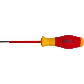 Диэлектрическая шлицевая отвертка Felo SL2,5x0,4x75 91302590 (артикул 20567470) – фото 5