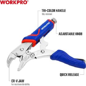 Фиксирующие клещи WORKPRO PRO 130 мм WP231072 (артикул 25826501) – фото 5