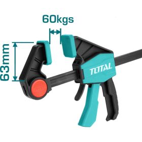 Быстрозажимная струбцина TOTAL THT1340601 (артикул 22734447) – фото 2