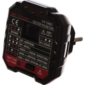 Тестер розеток и УЗО КВТ KT 106D PROLINE 79136 (артикул 15956771) – фото 2