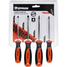 Набор отверток ЕРМАК 9986 PH1,PH2x100; SL5,SL6x100, 4 предмета 651-059 (артикул 24910863) – фото 2