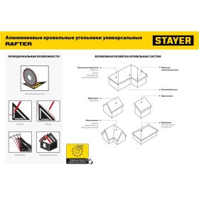 Универсальный кровельный угольник STAYER Rafter 5-в-1 170 мм 34306-17 (артикул 26157485) – фото 13