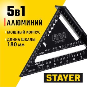 Универсальный кровельный угольник STAYER Rafter 5-в-1 170 мм 34306-17 (артикул 26157485) – фото 2